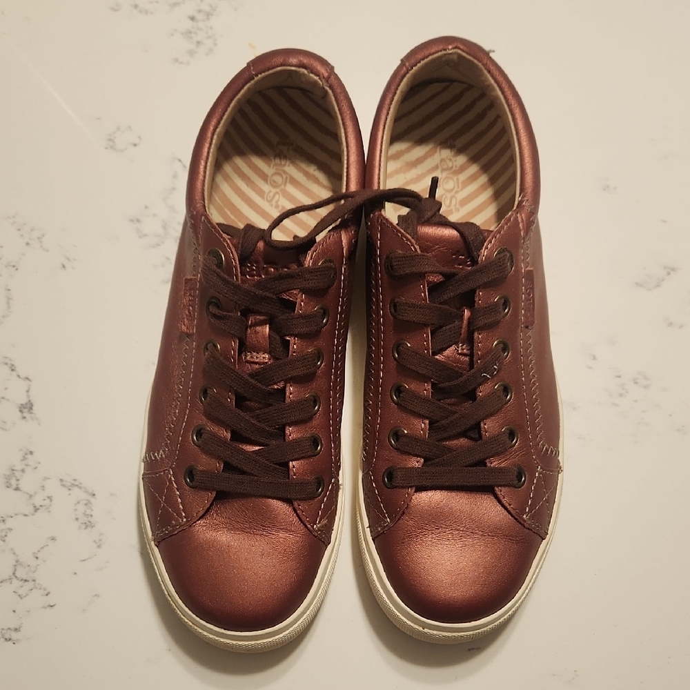 Bronze Sneakers with White Soles